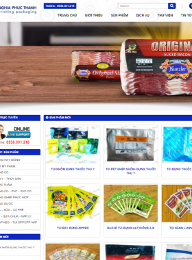 Thiết kế website in ấn bao bì
