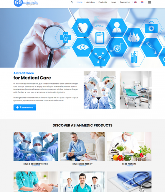 Thiết kế website thiết bị y tế